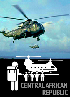 two navy helicopters hover overhead
